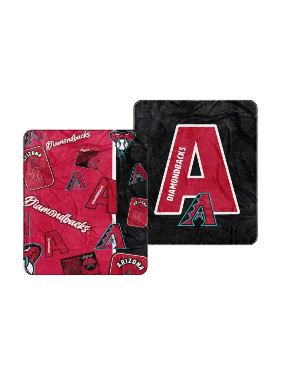 Плед с дизайном Arizona Diamondbacks, 127 x 152 см Logo Brands — красный