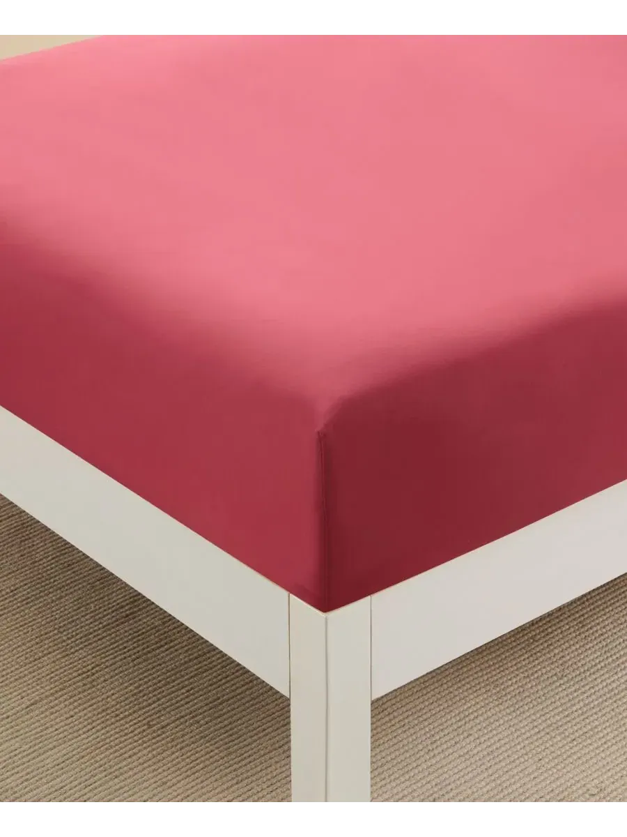 Простыня на резинке из микрофибры, 1500 нитей, Full Sweet Home Collection — изображение 4 из 4, бордовый