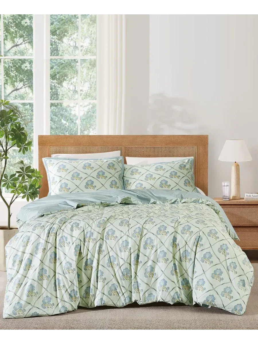 Комплект постельного белья Olivia Floral, 3 предмета, Full/Queen Brooklyn Loom — мульти
