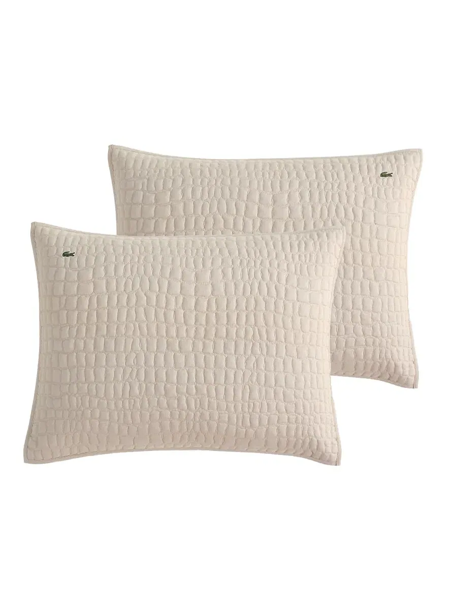 Стеганый комплект для кровати Croc Scale Cotton, 3 предмета, Full/Queen Lacoste Home — изображение 7 из 7, серый