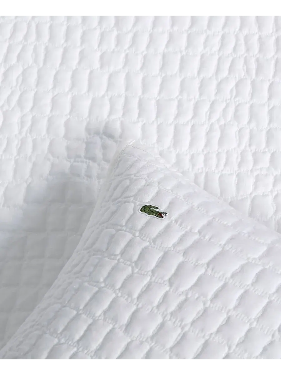 Набор стеганых одеял Croc Scale Cotton 3-Pc. Lacoste Home — изображение 4 из 7, белый