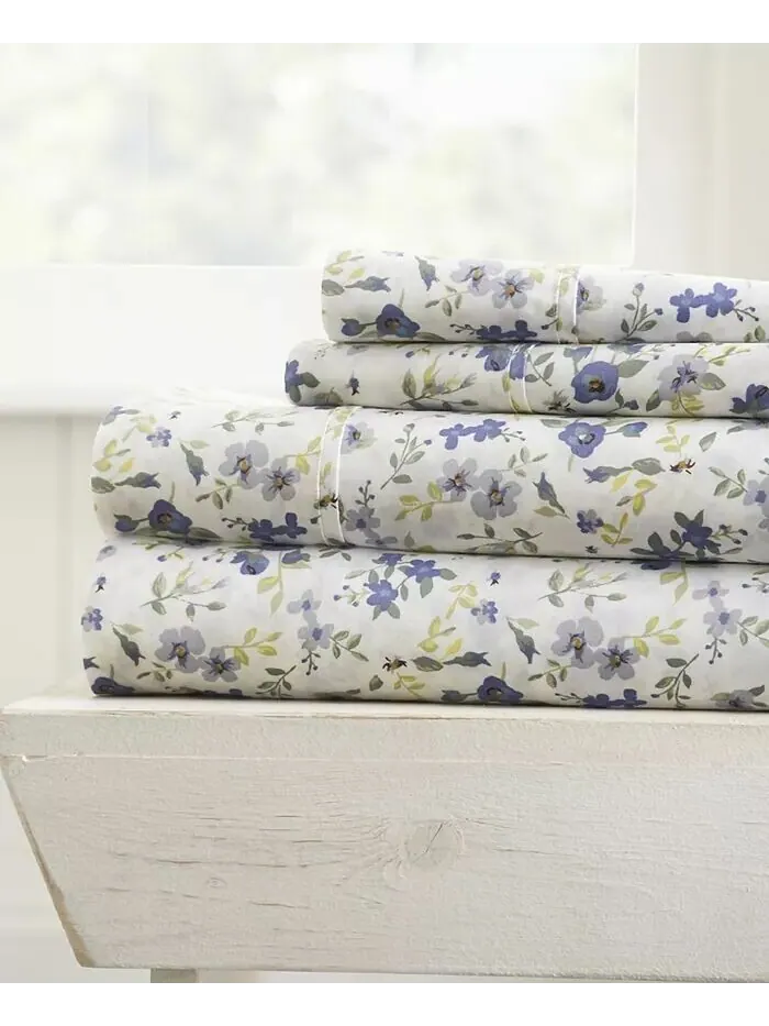 Комплект простыней с ультрамягким узором премиум-класса Farmhouse Chic от Home Collection ienjoy — изображение 1 из 9