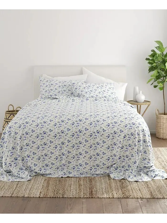 Комплект простыней с ультрамягким узором премиум-класса Farmhouse Chic от Home Collection ienjoy — изображение 2 из 9