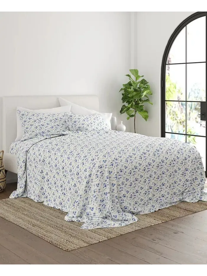 Комплект простыней с ультрамягким узором премиум-класса Farmhouse Chic от Home Collection ienjoy — изображение 3 из 9