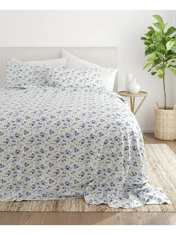 Комплект простыней с ультрамягким узором премиум-класса Farmhouse Chic от Home Collection ienjoy — изображение 4 из 9