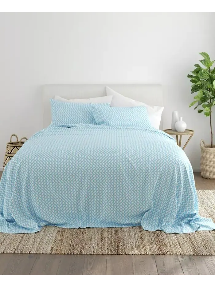 Комплект простыней с ультрамягким узором премиум-класса Farmhouse Chic от Home Collection ienjoy — изображение 2 из 10