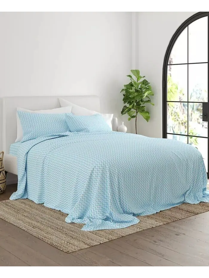 Комплект простыней с ультрамягким узором премиум-класса Farmhouse Chic от Home Collection ienjoy — изображение 3 из 10