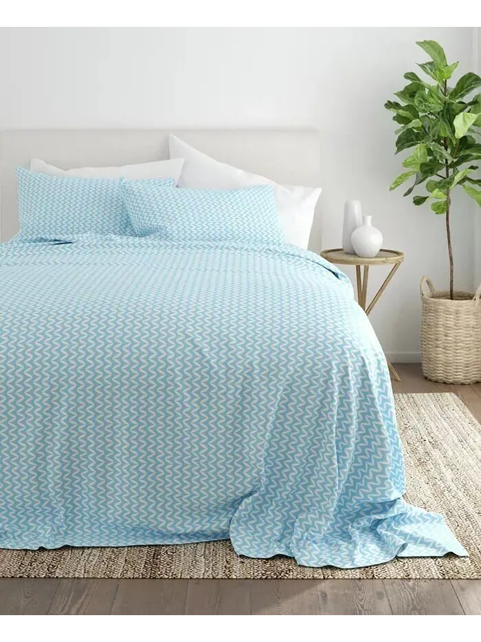 Комплект простыней с ультрамягким узором премиум-класса Farmhouse Chic от Home Collection ienjoy — изображение 4 из 10