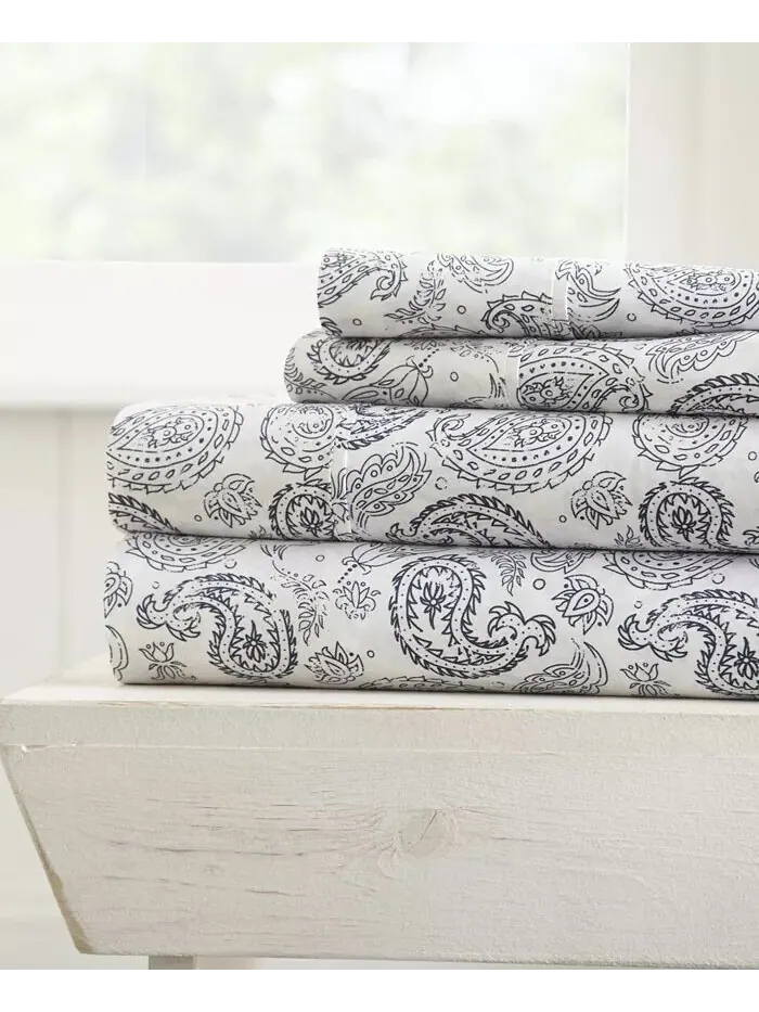 Комплект простыней с ультрамягким узором премиум-класса Farmhouse Chic от Home Collection ienjoy