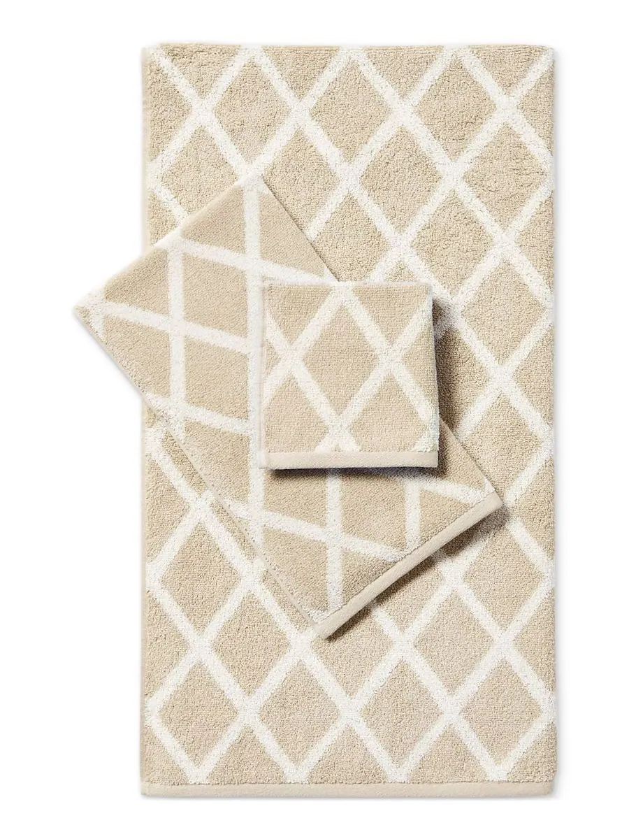 Хлопковое полотенце Sanders Diamond, 33 x 33 см Lauren Ralph Lauren — изображение 2 из 4, бежевый