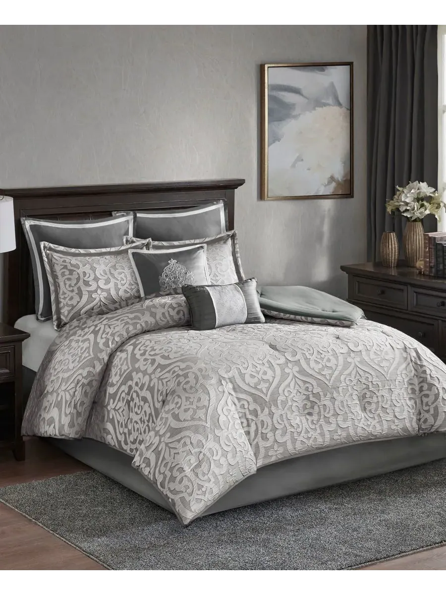 Комплект постельного белья Odette Jacquard, 8 предметов, размер California King Madison Park