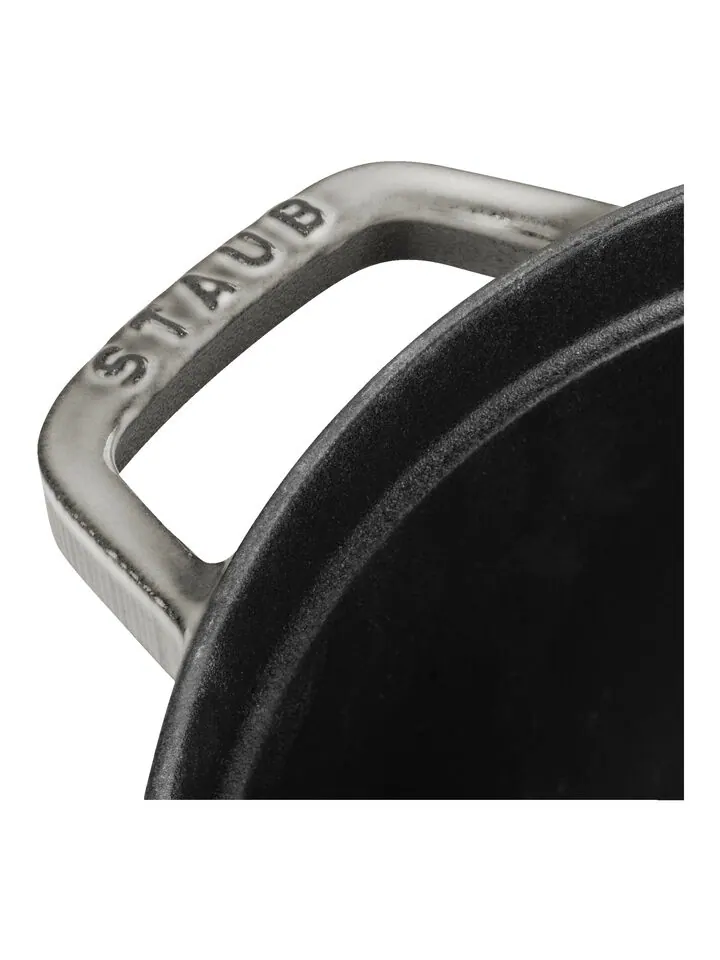 Круглая чугунная кокотница Staub, 30 см, 8.35 л — изображение 4 из 4, серый