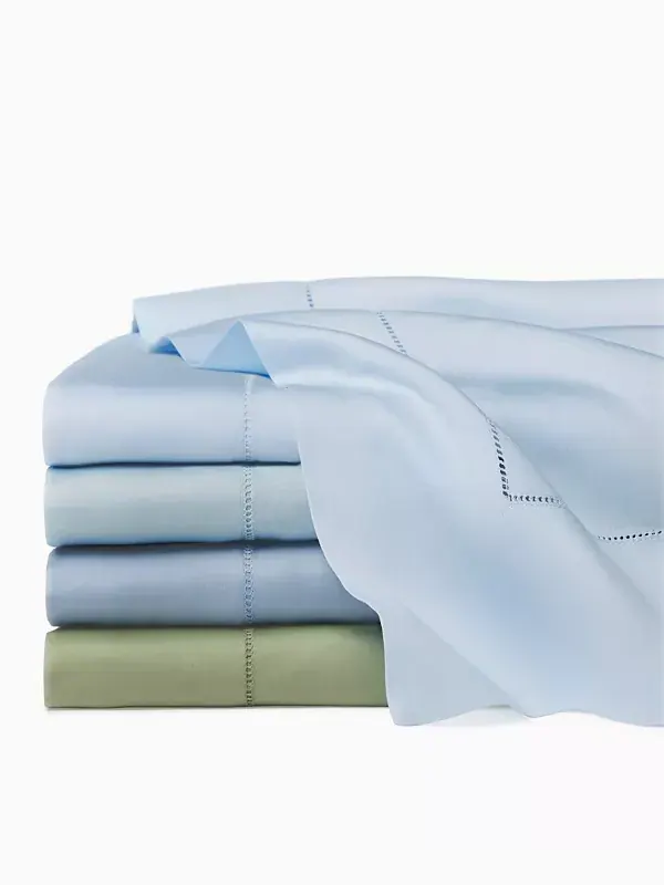 Простыня на резинке из сатина и хлопка Фиона, размер queen Sferra, willow — изображение 2 из 3