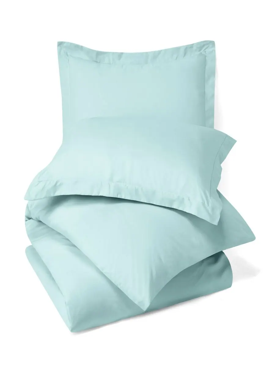 Комплект постельного белья Neslt Super Soft Double Brushed Microfiber, 3 предмета, размер Queen — изображение 2 из 7, голубой