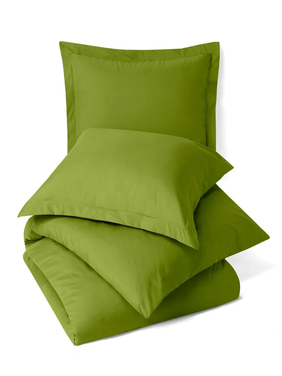 Комплект постельного белья Neslt Super Soft Double Brushed Microfiber, 3 предмета, размер Queen — изображение 2 из 7, зеленый