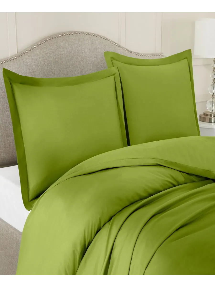 Комплект постельного белья Neslt Super Soft Double Brushed Microfiber, 3 предмета, размер Queen — изображение 3 из 7, зеленый