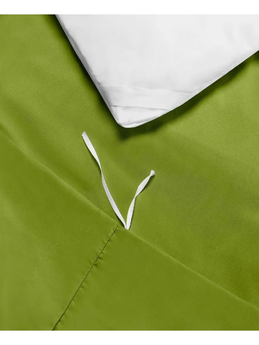 Комплект постельного белья Neslt Super Soft Double Brushed Microfiber, 3 предмета, размер Queen — изображение 4 из 7, зеленый