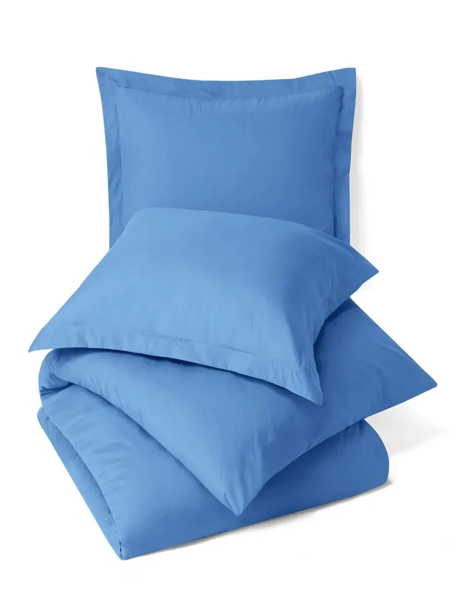 Комплект постельного белья Neslt Super Soft Double Brushed Microfiber, 3 предмета, размер Queen — изображение 2 из 7, синий