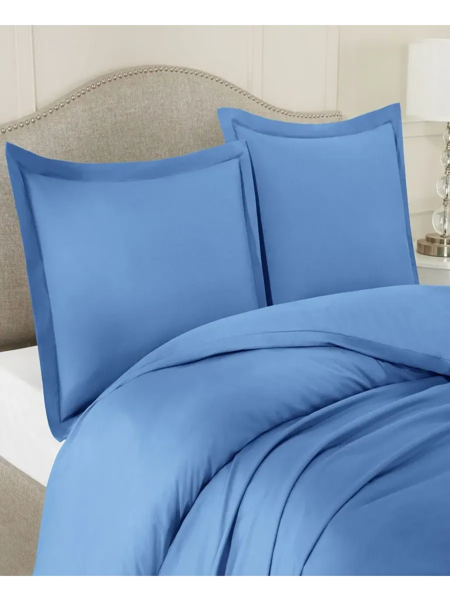 Комплект постельного белья Neslt Super Soft Double Brushed Microfiber, 3 предмета, размер Queen — изображение 3 из 7, синий