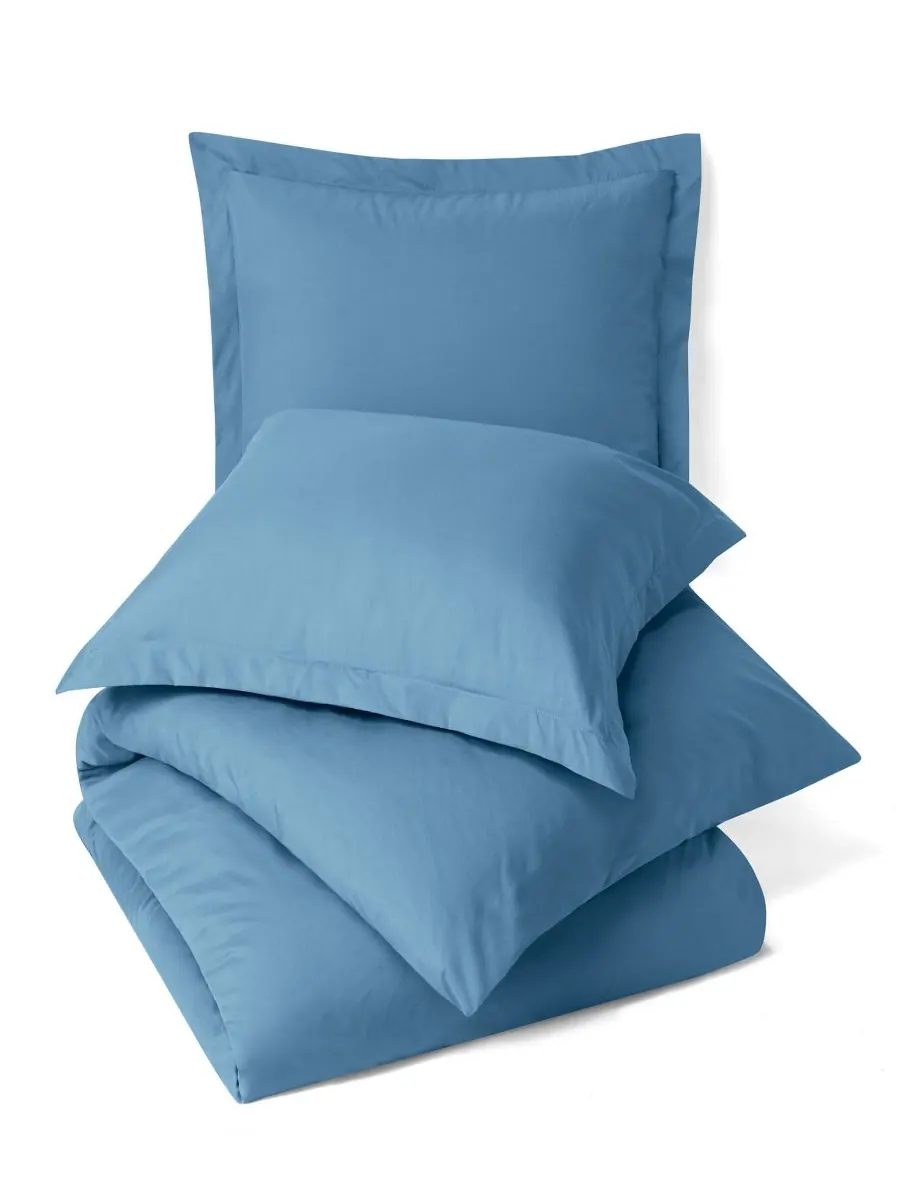 Комплект постельного белья Neslt Super Soft Double Brushed Microfiber, 3 предмета, размер Queen — изображение 2 из 7, синий