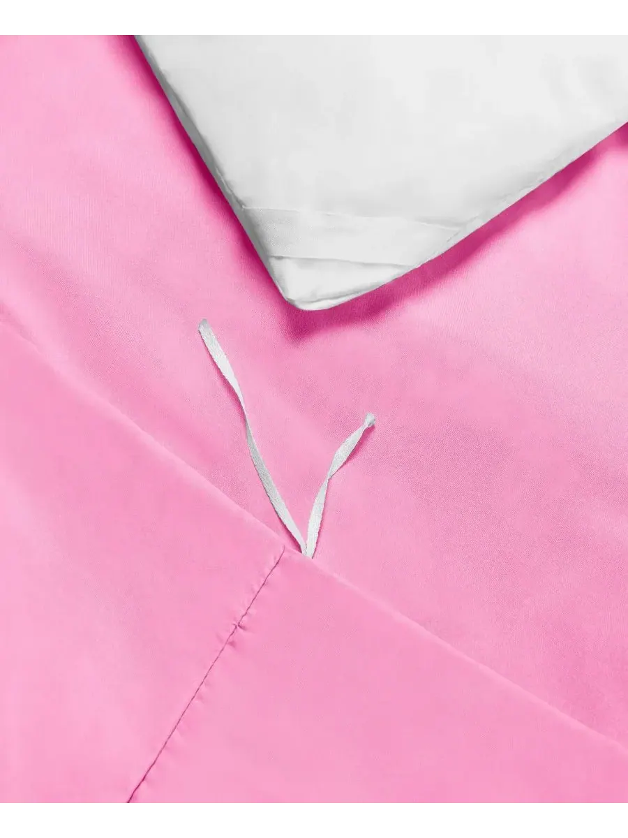 Комплект постельного белья Neslt Super Soft Double Brushed Microfiber, 3 предмета, размер Queen — изображение 4 из 7, розовый