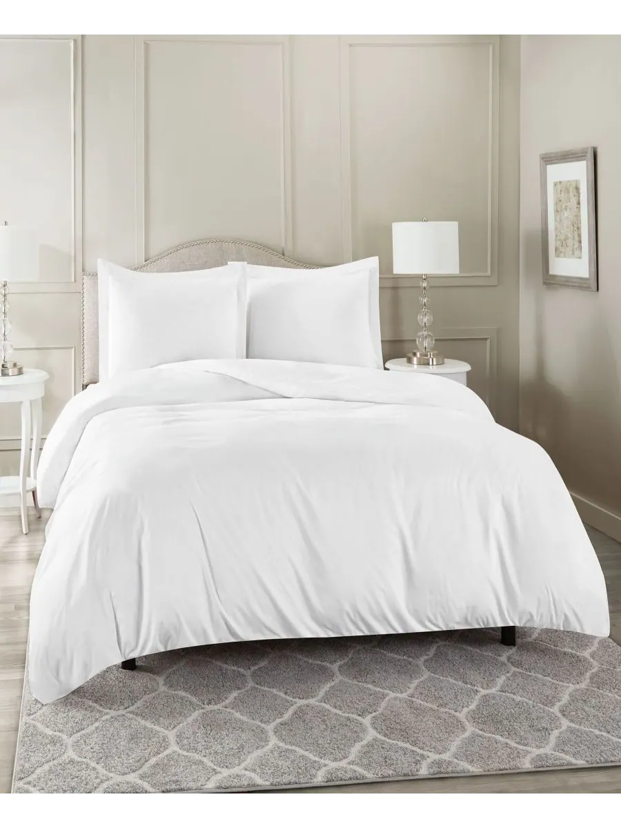Комплект постельного белья Neslt Super Soft Double Brushed Microfiber, 3 предмета, размер Queen — изображение 1 из 7, белый