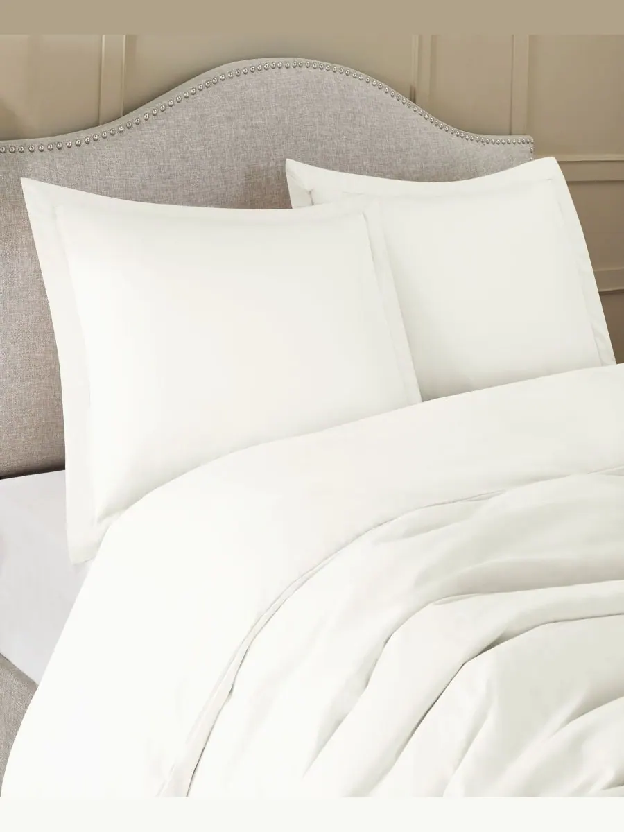 Комплект постельного белья Neslt Super Soft Double Brushed Microfiber, 3 предмета, размер Queen — изображение 3 из 7, белый
