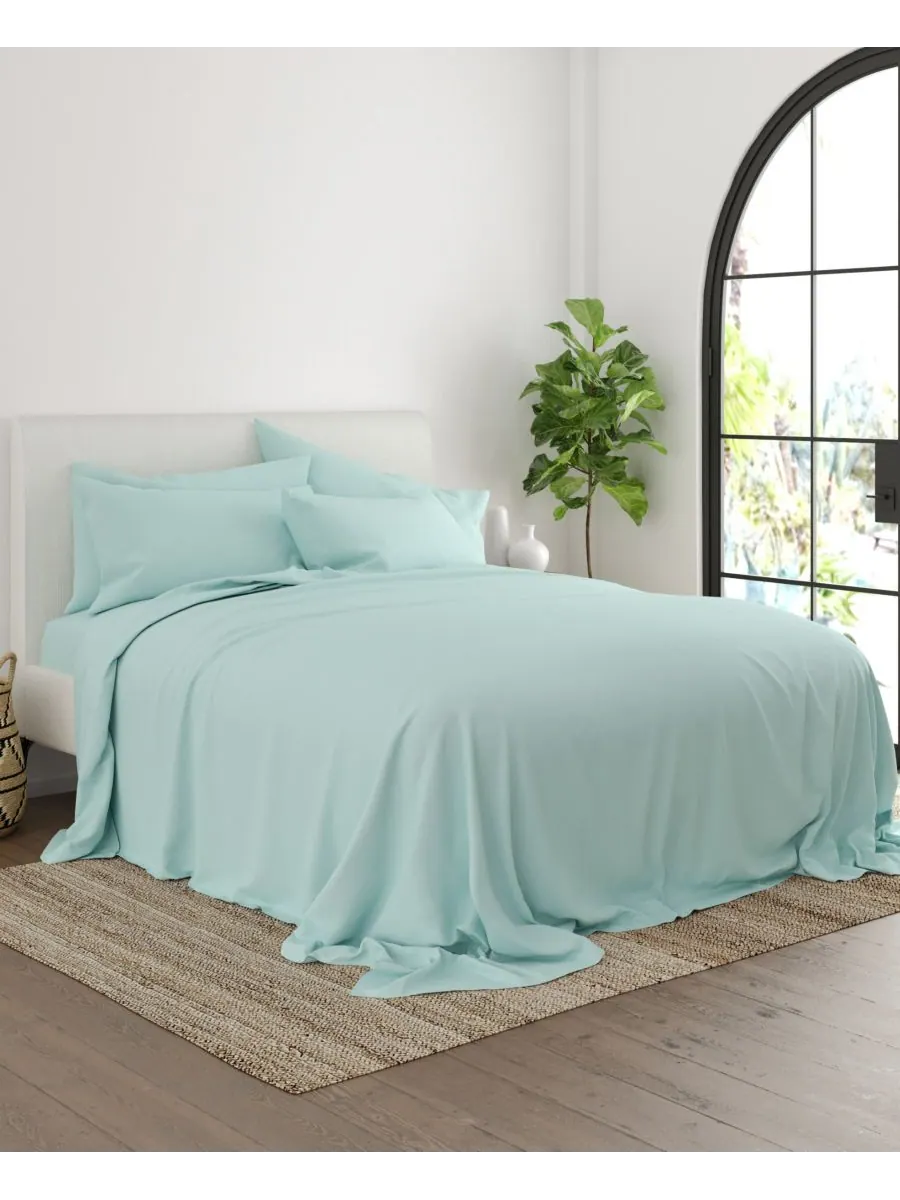 Комплект постельного белья Solids in Style из 4 предметов, размер Twin XL Ienjoy Home — изображение 3 из 5, голубой