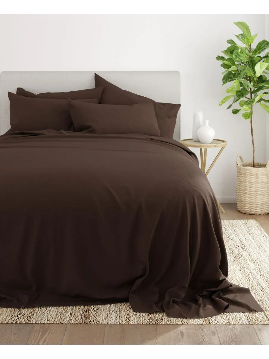 Комплект постельного белья Solids in Style из 4 предметов, размер Twin XL Ienjoy Home — изображение 4 из 5, шоколад