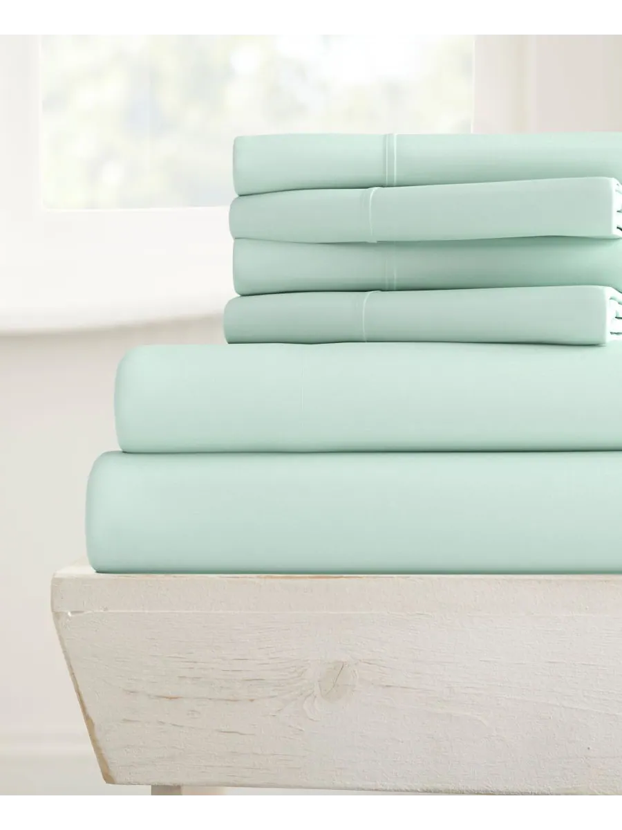 Комплект постельного белья Solids in Style из 4 предметов, размер Twin XL Ienjoy Home — изображение 1 из 5, мята