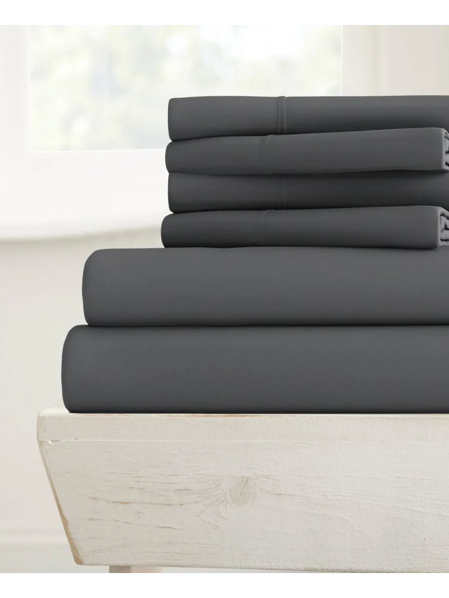 Комплект постельного белья Solids in Style из 4 предметов, размер Twin XL Ienjoy Home — изображение 1 из 5, серый