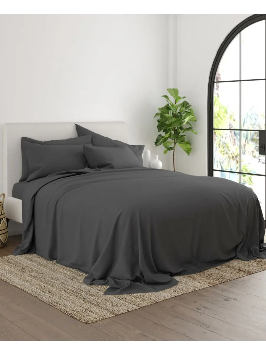 Комплект постельного белья Solids in Style из 4 предметов, размер Twin XL Ienjoy Home — изображение 3 из 5, серый