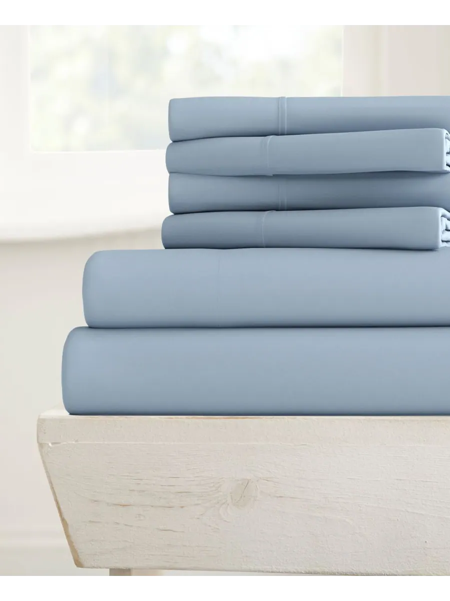 Комплект постельного белья Solids in Style из 4 предметов, размер Twin XL Ienjoy Home — изображение 1 из 5, светлый синий