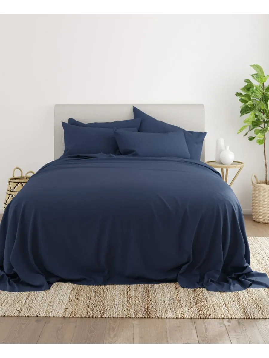 Комплект постельного белья Solids in Style из 4 предметов, размер Twin XL Ienjoy Home — изображение 2 из 5, темно-синий