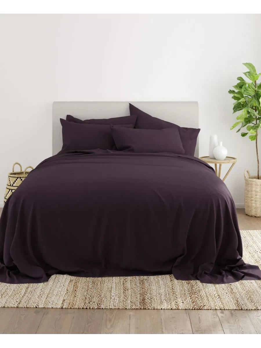 Комплект постельного белья Solids in Style из 4 предметов, размер Twin XL Ienjoy Home — изображение 2 из 5, фиолетовый