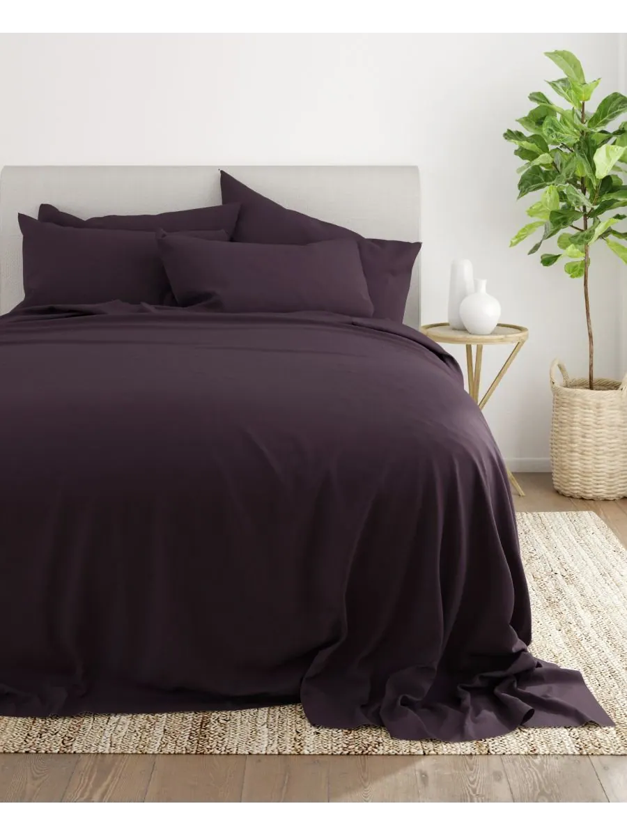 Комплект постельного белья Solids in Style из 4 предметов, размер Twin XL Ienjoy Home — изображение 4 из 5, фиолетовый