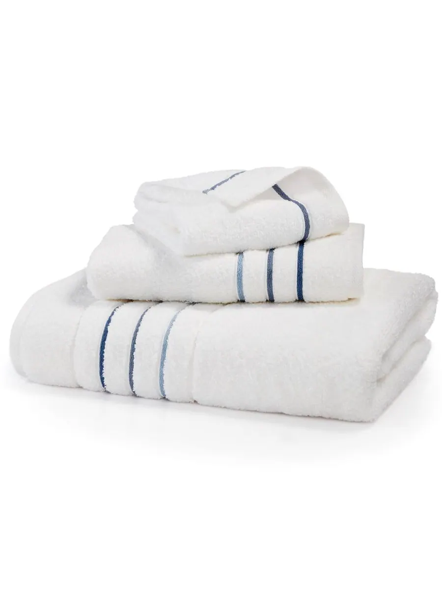 Банное полотенце Ultimate MicroCotton Borderline, 76,6 см x 137 см, Hotel Collection — синий