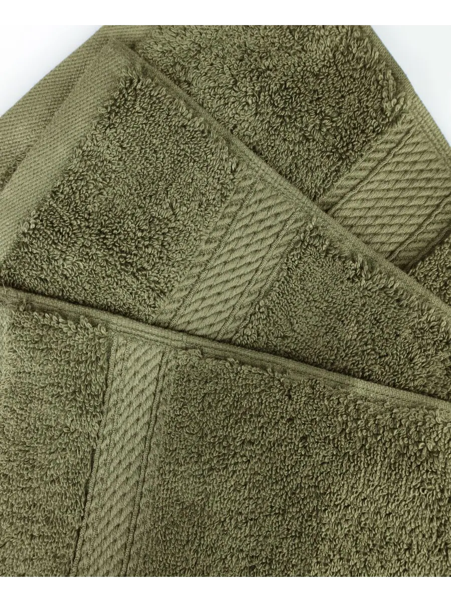 Набор из 4 банных полотенец из египетского хлопка Superior, Forest Green, 4 Piece Bath Towel Set — изображение 7 из 9