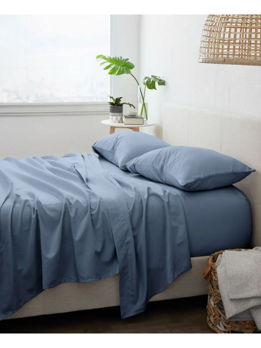 Комплект постельного белья Style Simplified из 4 предметов, размер Queen Ienjoy Home — изображение 2 из 3, серый