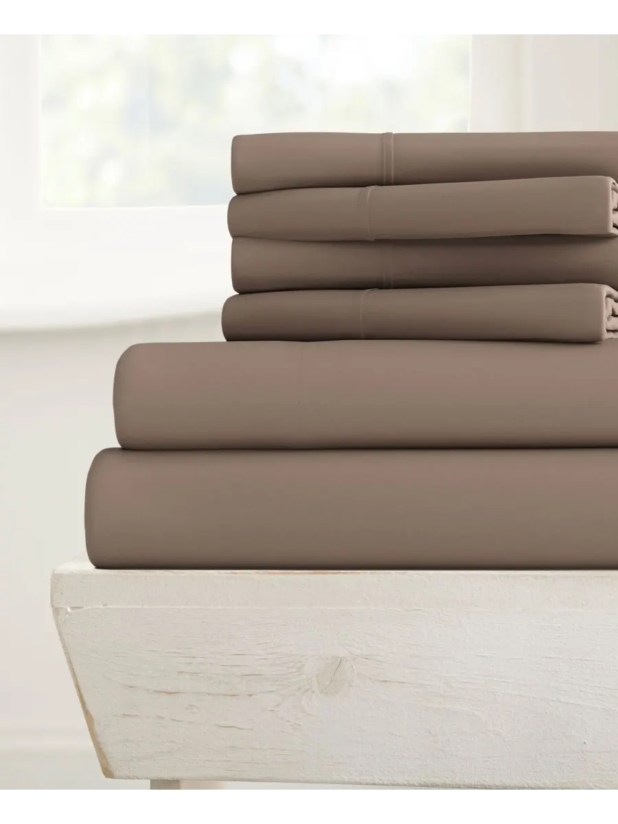 Комплект постельного белья Solids in Style из 4 предметов, размер Twin Ienjoy Home — изображение 1 из 2, тауп