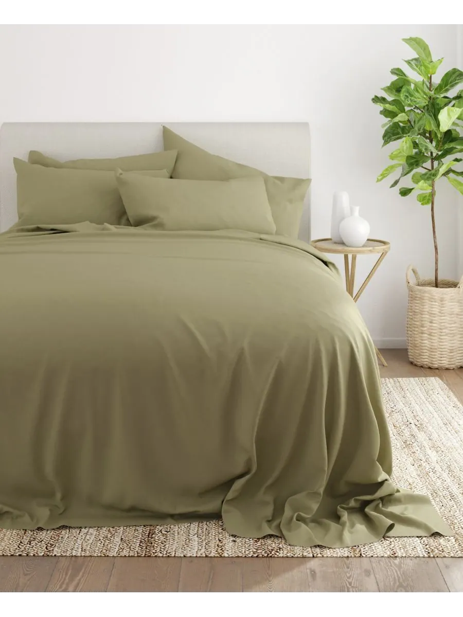 Комплект постельного белья Solids in Style из 4 предметов, размер Twin Ienjoy Home — изображение 4 из 5, шалфейный