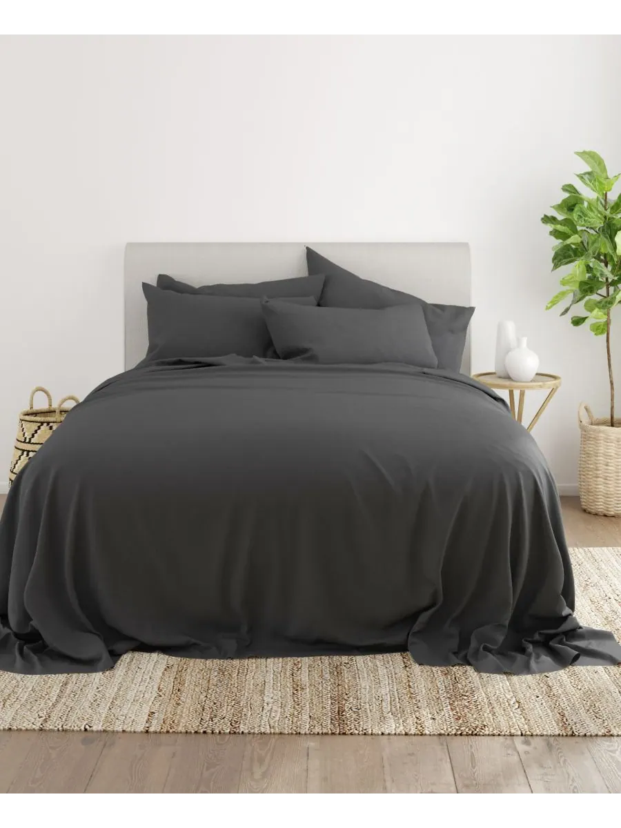 Комплект постельного белья Solids in Style из 4 предметов, размер Twin Ienjoy Home — изображение 2 из 5, серый
