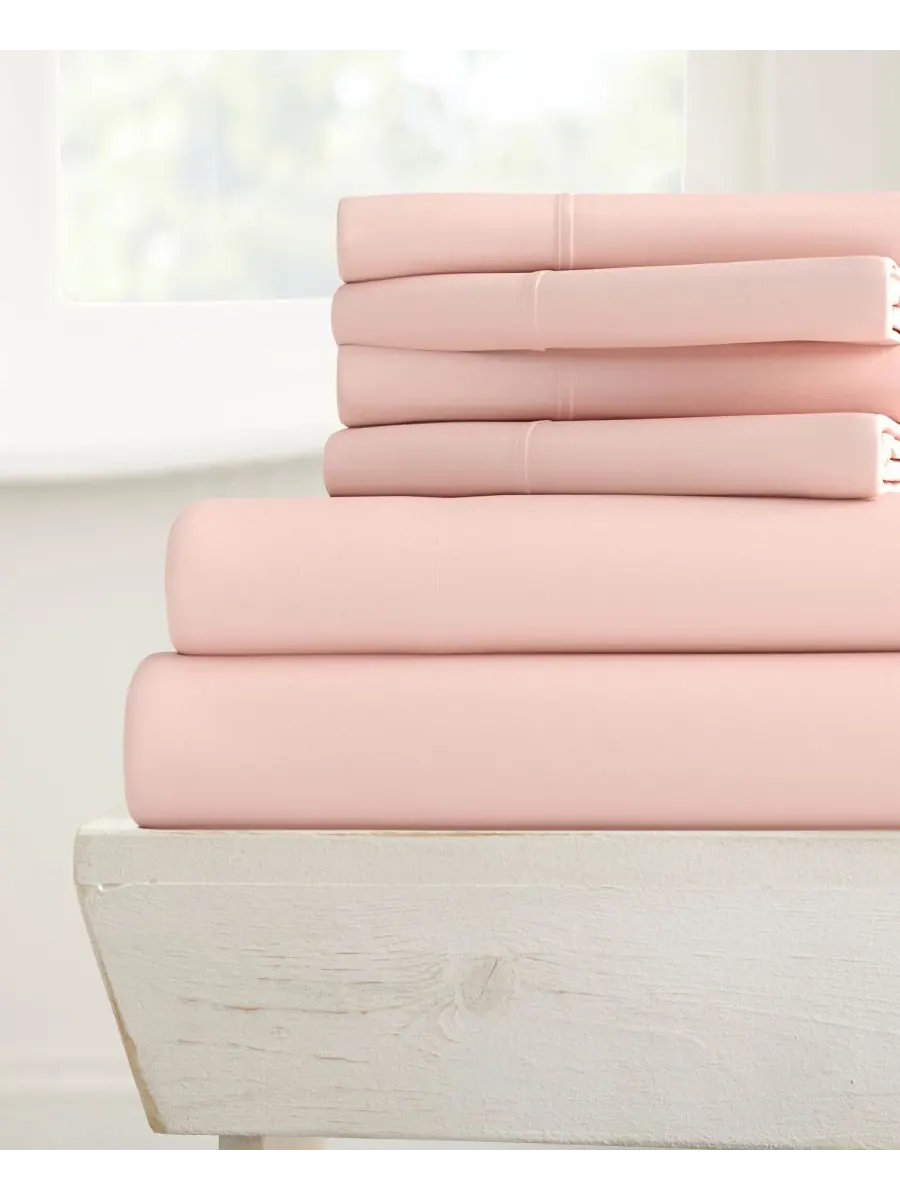 Комплект постельного белья Solids in Style из 4 предметов, размер Twin Ienjoy Home — изображение 1 из 5, пудровый розовый
