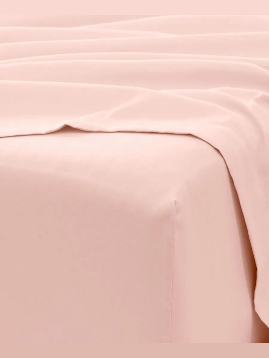 Комплект постельного белья Solids in Style из 4 предметов, размер Twin Ienjoy Home — изображение 5 из 5, пудровый розовый