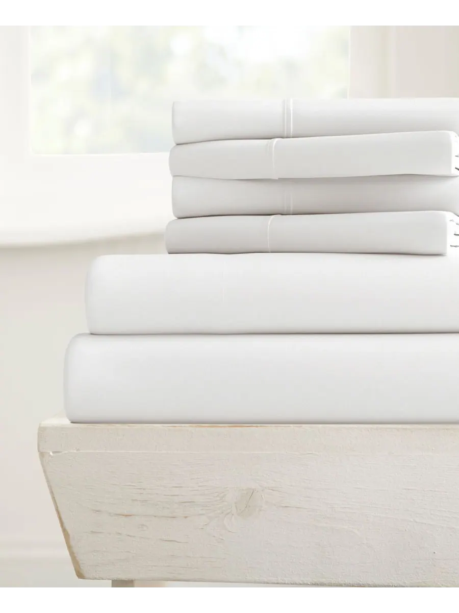 Комплект постельного белья Solids in Style из 4 предметов, размер Twin Ienjoy Home — изображение 1 из 5, белый