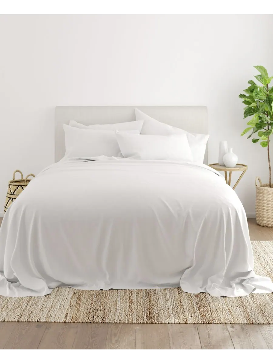 Комплект постельного белья Solids in Style из 4 предметов, размер Twin Ienjoy Home — изображение 2 из 5, белый