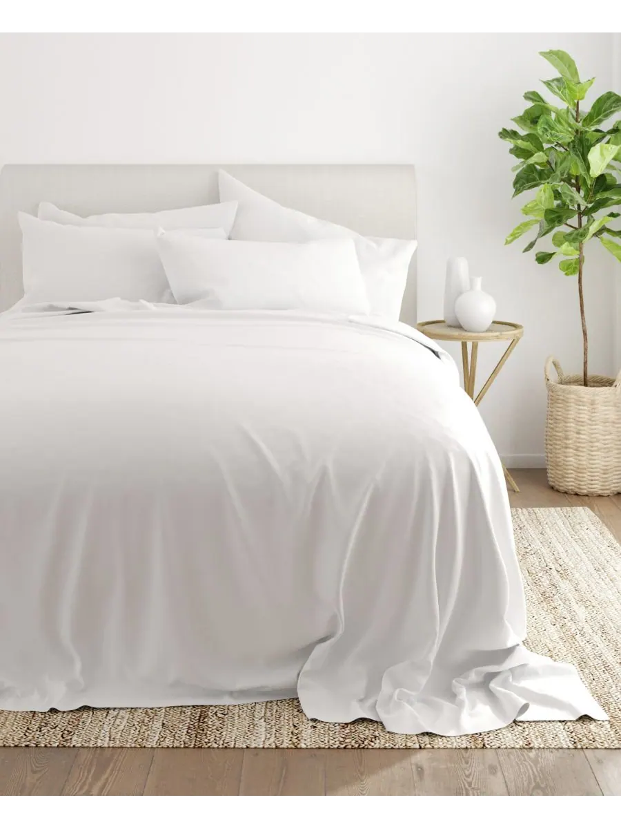Комплект постельного белья Solids in Style из 4 предметов, размер Twin Ienjoy Home — изображение 4 из 5, белый