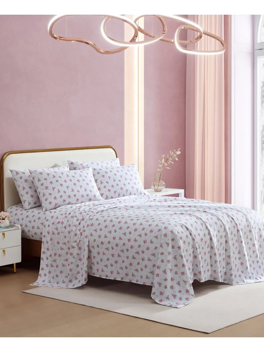 Комплект постельного белья из микрофибры с набивным рисунком, 6 предметов, размер Queen Betsey — изображение 5 из 5