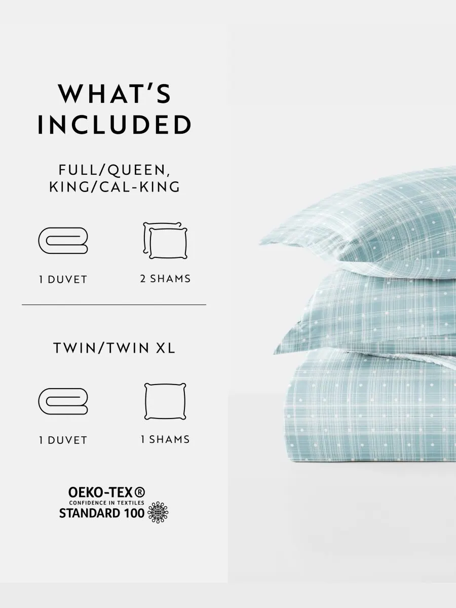 Комплект постельного белья Elegant Designs с узором, размер Twin/Twin XL Ienjoy Home — изображение 6 из 9, голубой