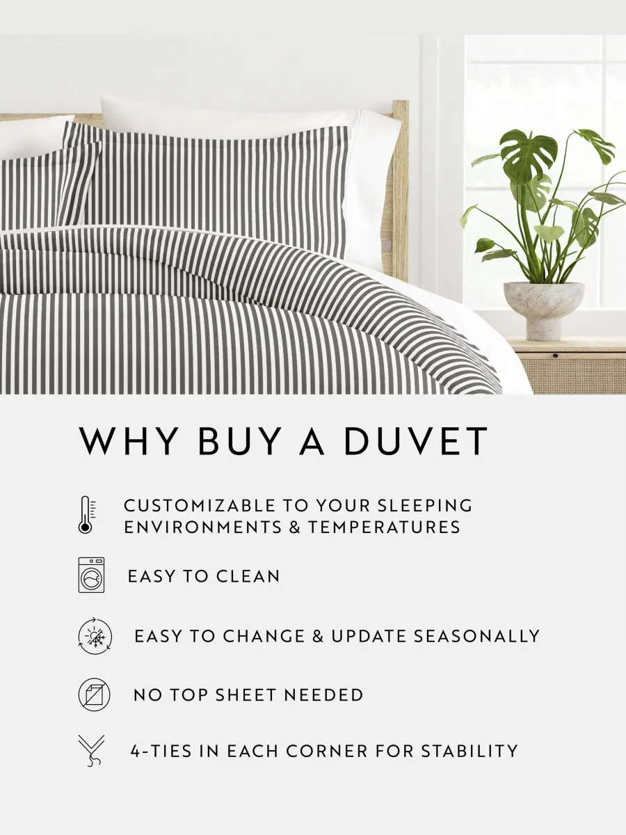 Комплект постельного белья Elegant Designs с узором, размер Twin/Twin XL Ienjoy Home — изображение 3 из 10, серый